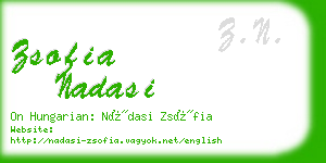 zsofia nadasi business card